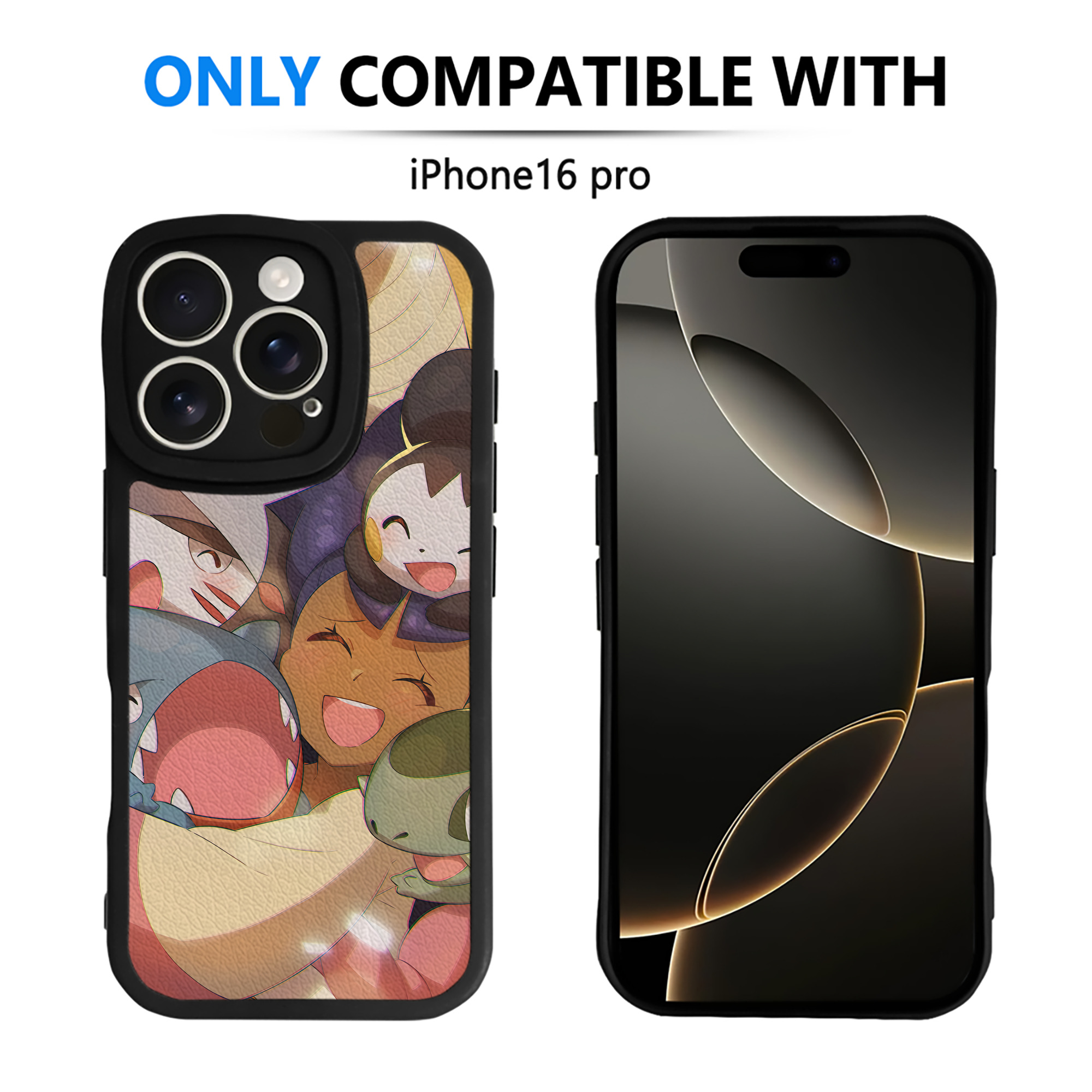 （画像用） ポケットモンスター Pokémon 【iPhone 16シリーズ対応】シリコンスマホケース（レザー調） 材質：シリコン